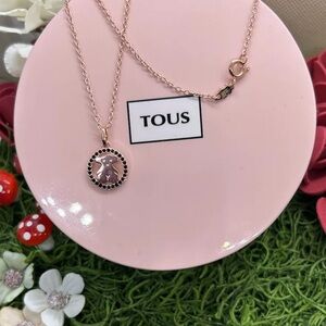 Necklace gold rose with onyx vermeil 925